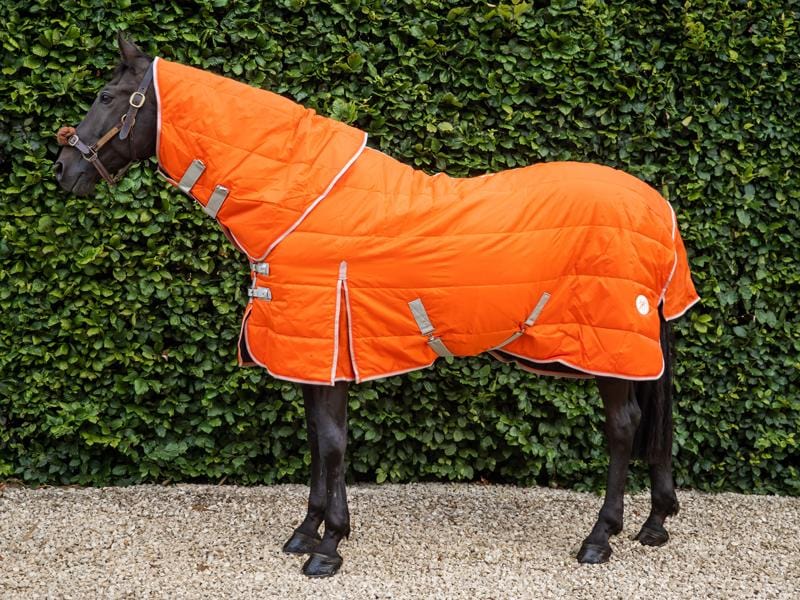 Super Lightweight 50g Horse Stable Rug With Detachable Neck - Orange