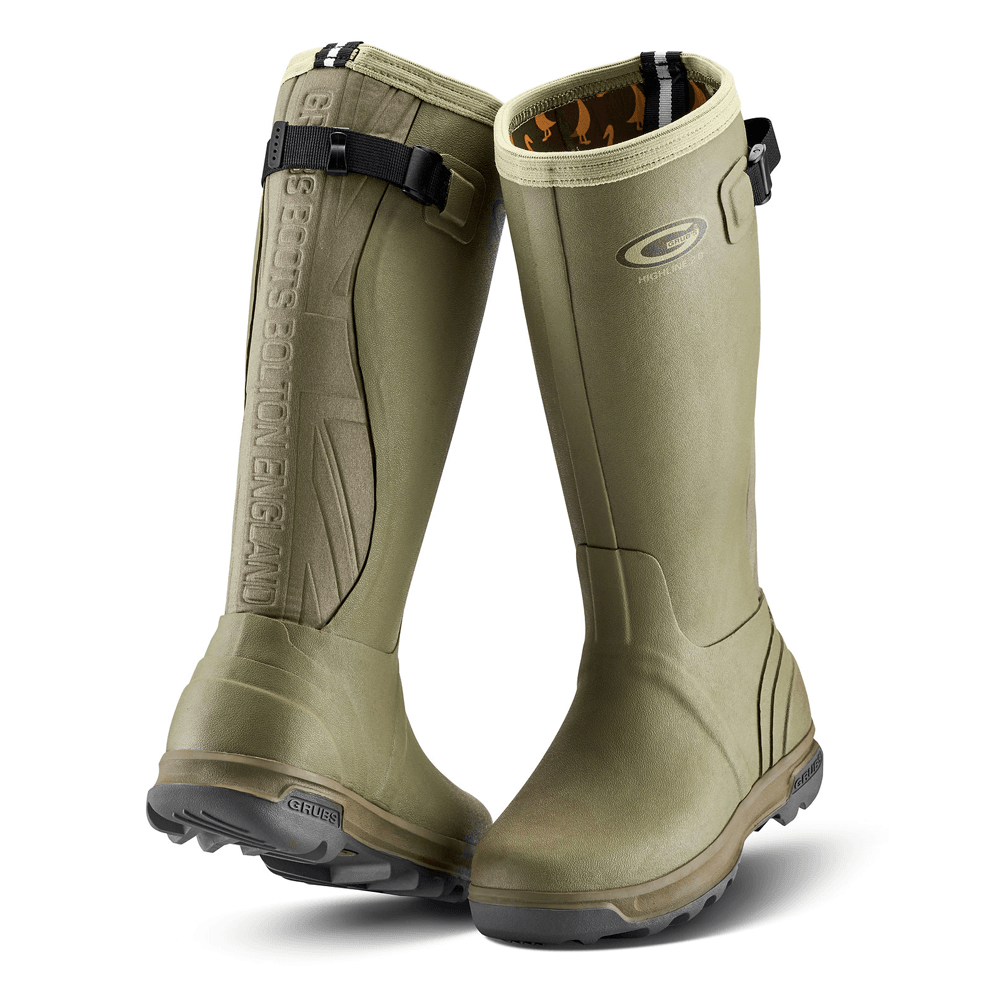 Adult Green/Brown Wellington Boots / Wellies (Grubs HIGHLINE ™ 2.0)