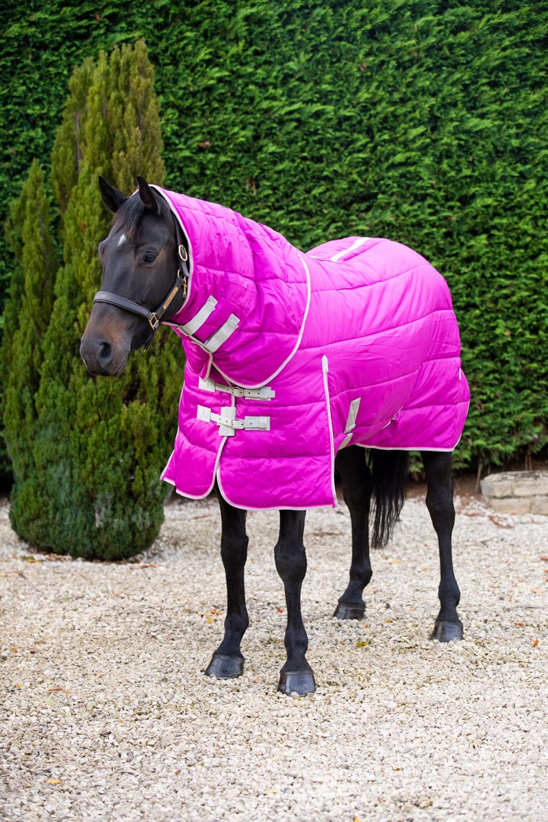 Heavy Weight 450g Horse Stable Rug With Detachable Neck - Mulberry