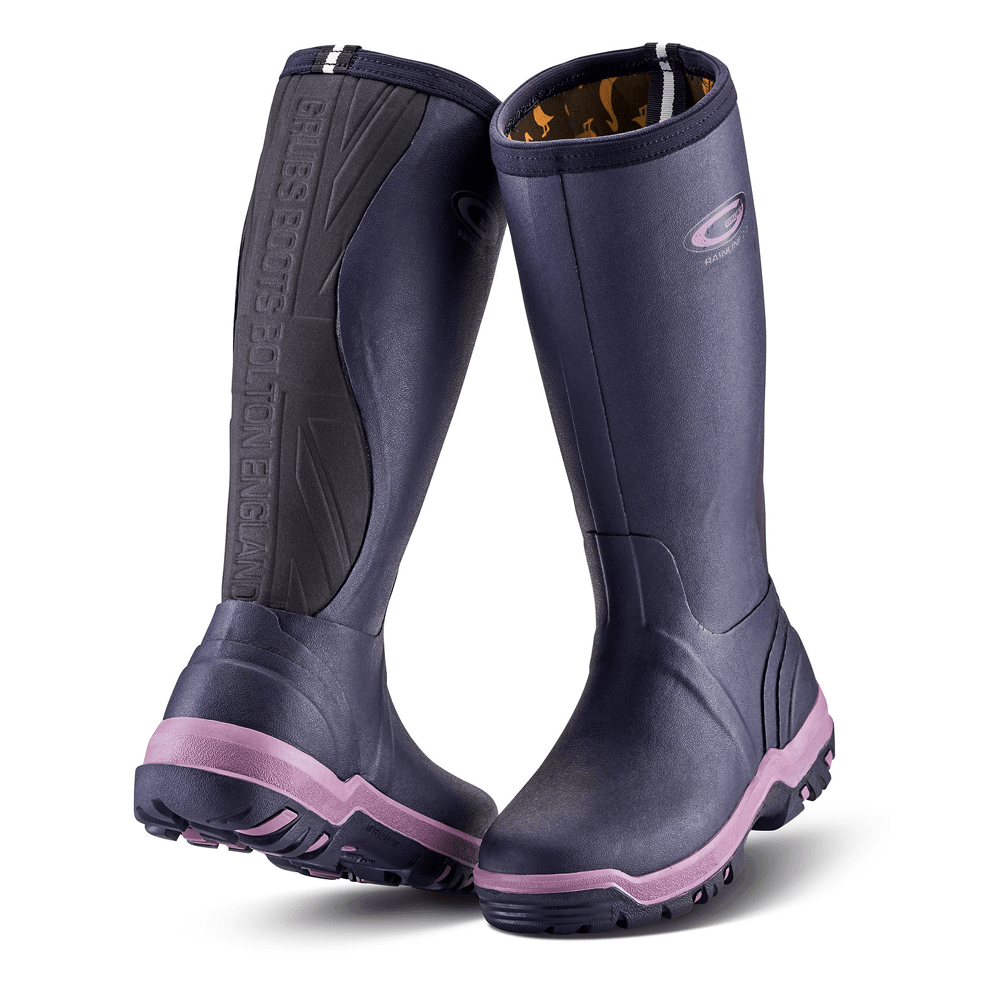 Lightweight Rubber Stretch Adult Wellington Boots / Wellies in Various Colours (Grubs Rainline)