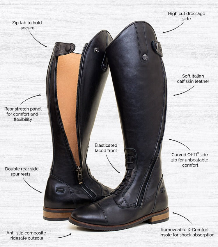 Long Horse Riding Field Boots: Graceland  - Brown