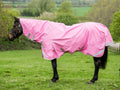 Lightweight 100g Detachable Neck Horse Turnout Rug - Baby Pink