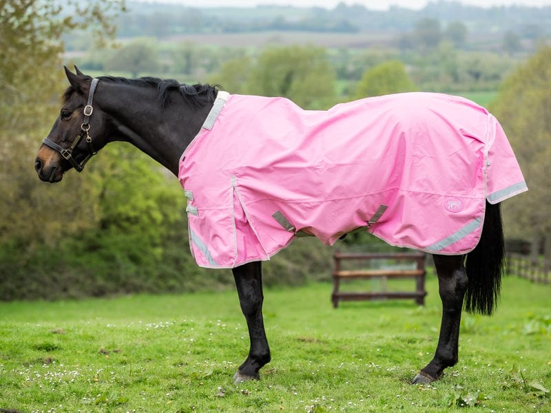 Lightweight 100g Detachable Neck Horse Turnout Rug - Baby Pink