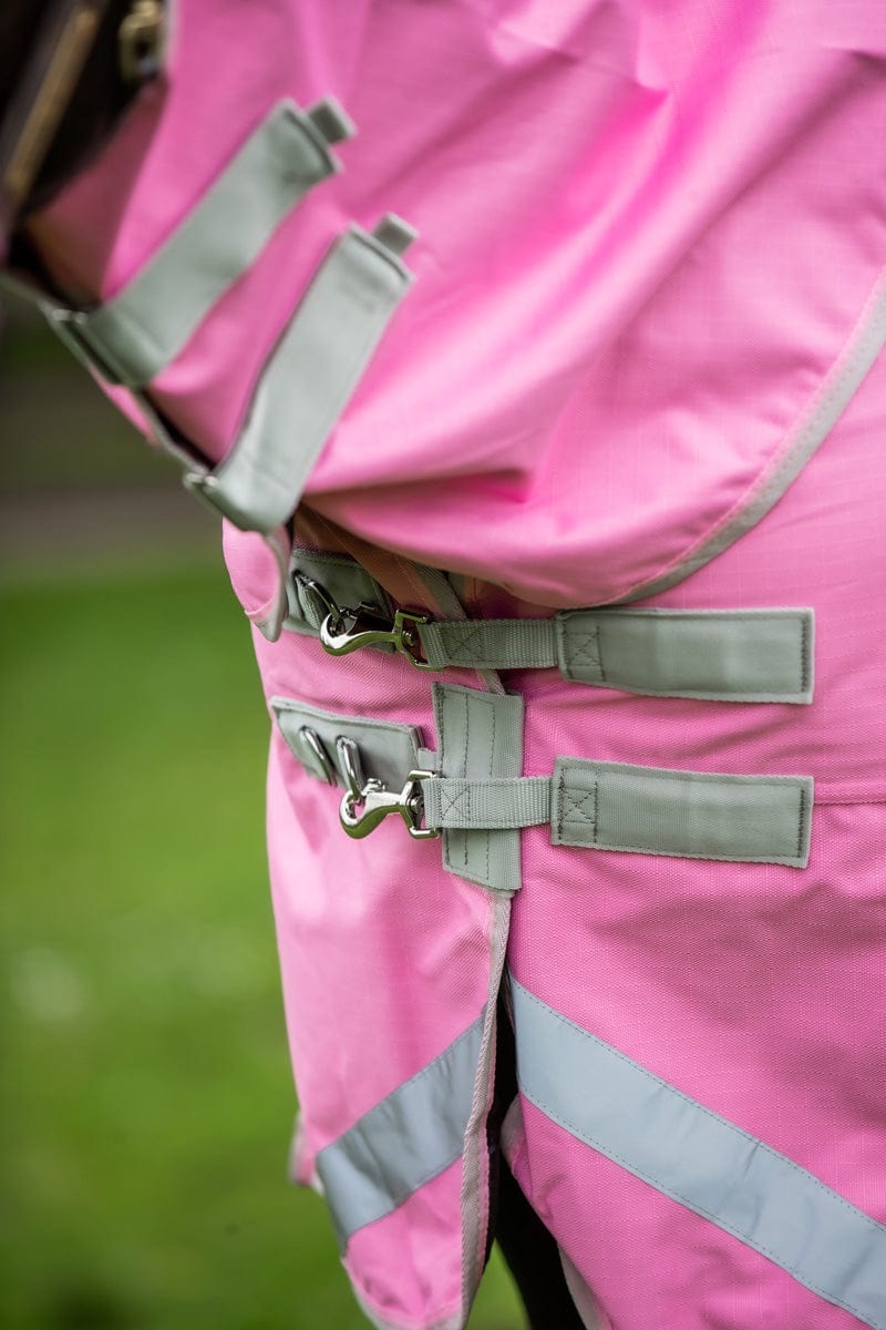 Lightweight 100g Detachable Neck Horse Turnout Rug - Baby Pink