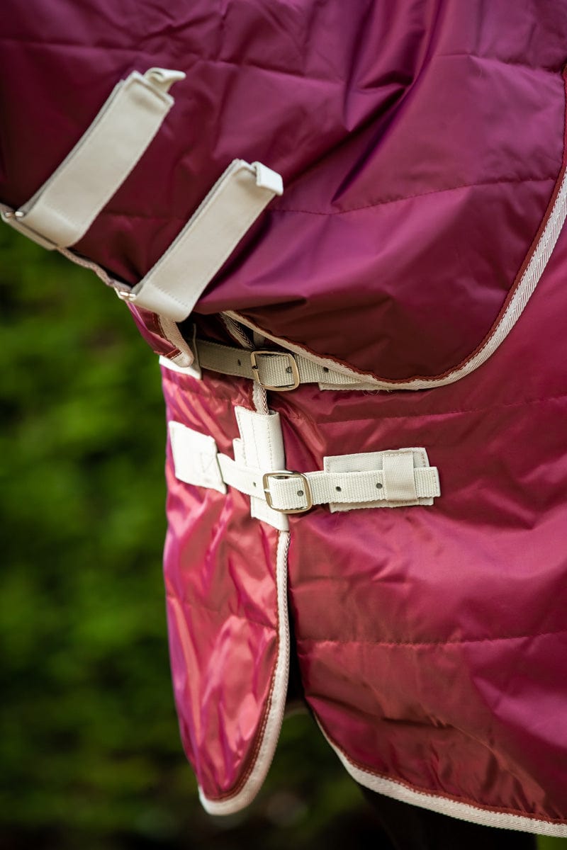 Lightweight 100g Horse Stable Rug With Detachable Neck - Burgundy