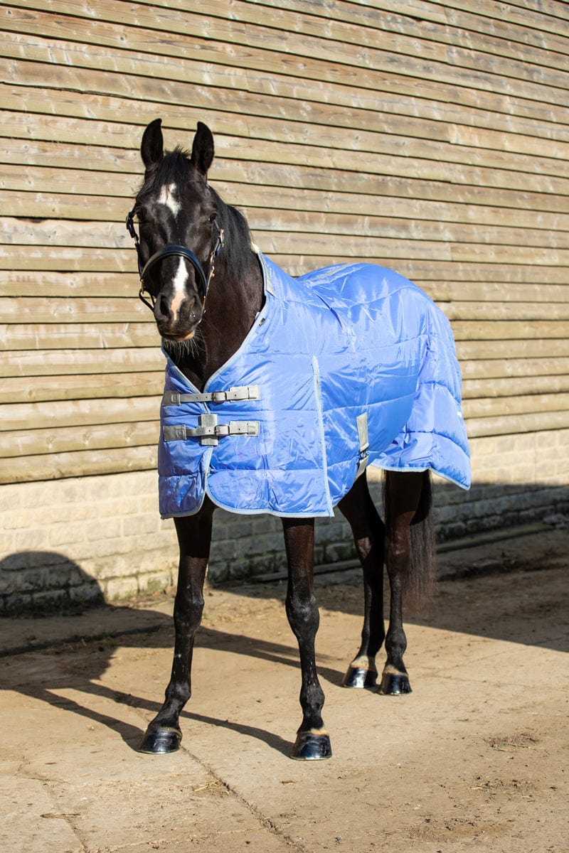 Lightweight 100g Horse Stable Rug With Detachable Neck - Cornflower
