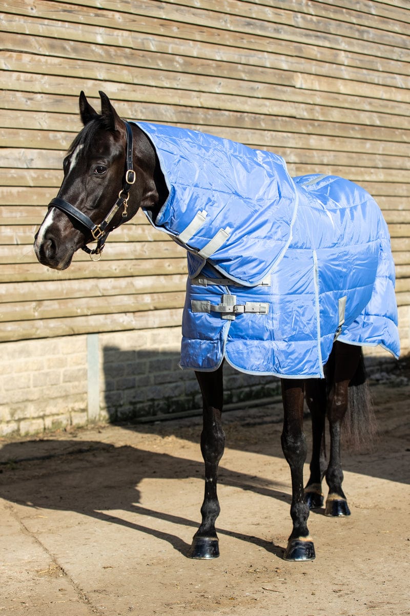 Lightweight 100g Horse Stable Rug With Detachable Neck - Cornflower