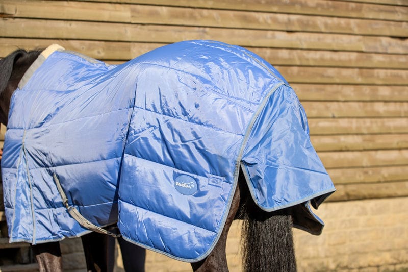 Lightweight 100g Horse Stable Rug With Detachable Neck - Cornflower