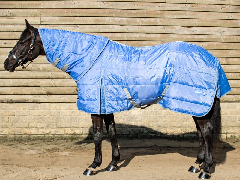 Lightweight 100g Horse Stable Rug With Detachable Neck - Cornflower