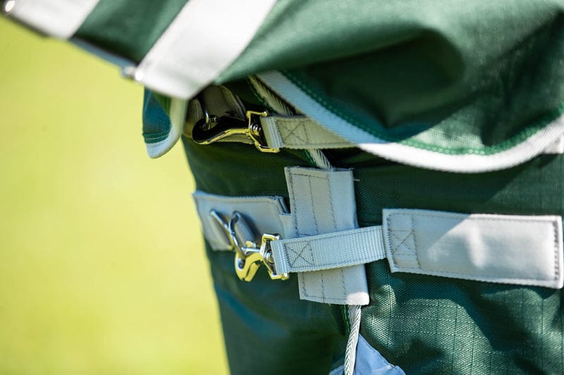 Medium weight 200g Detachable Neck Horse Turnout Rug - Hunter Green