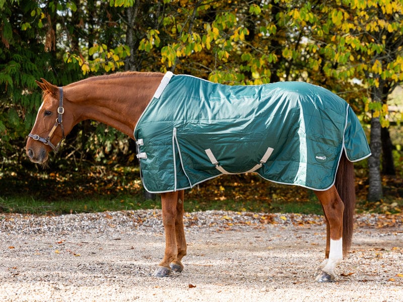 Lightweight 100g Horse Stable Rug With Detachable Neck - Hunter Green