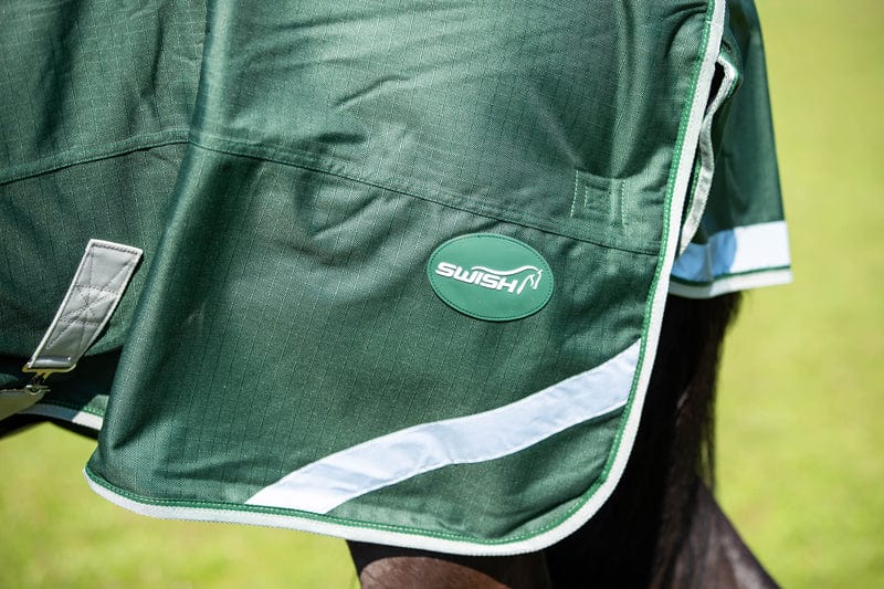 Lightweight 100g Detachable Neck Horse Turnout Rug - Hunter Green