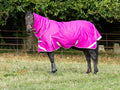 Medium weight 200G Detachable Neck Horse Turnout Rug - Mulberry