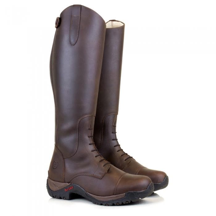 Wool-lined Long Horse Riding Boots: Nebraska  - Brown