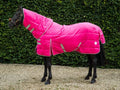 Lightweight 100g Horse Stable Rug With Detachable Neck - Hi Vis Pink