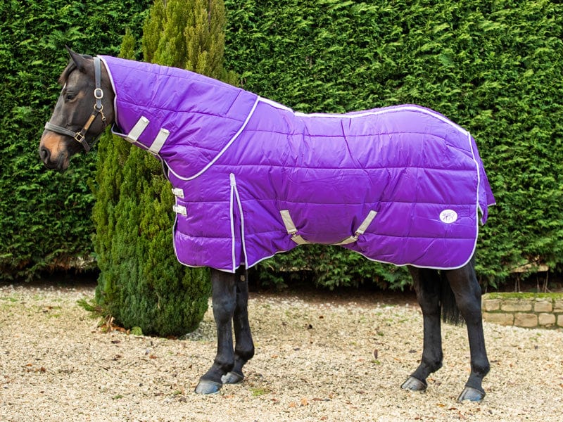Heavy Weight 400g Horse Detachable Neck Stable Rug - Purple