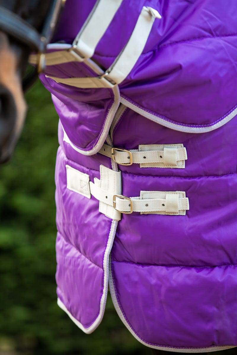 Heavy Weight 400g Horse Detachable Neck Stable Rug - Purple