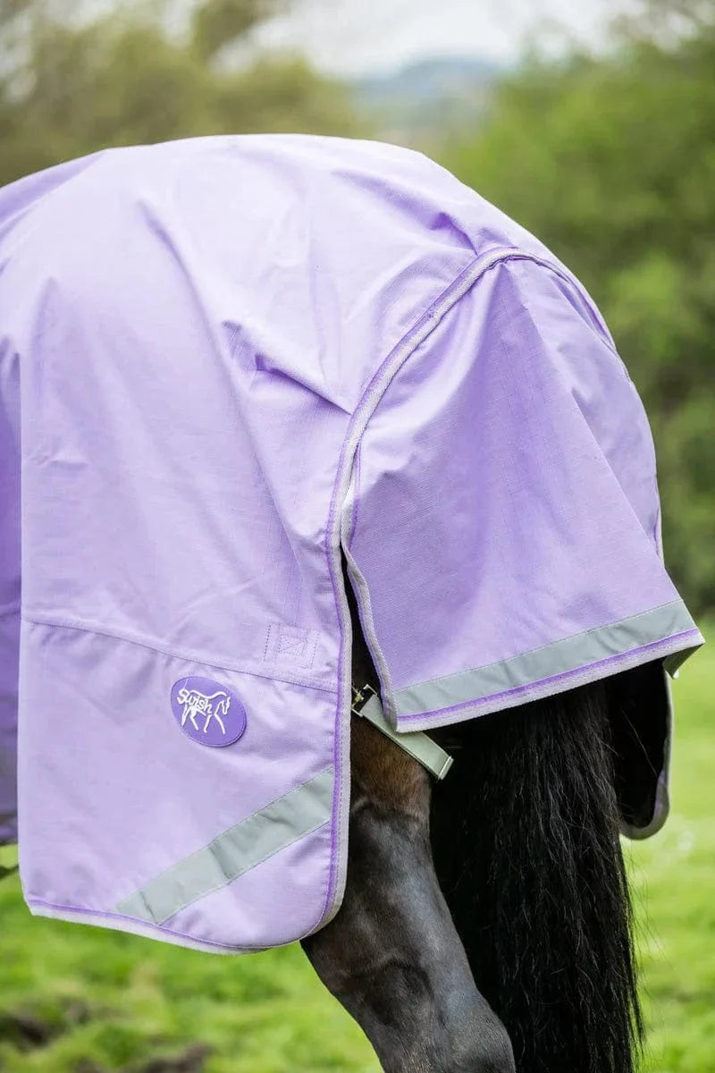 Medium weight 200G Detachable Neck Horse Turnout Rug - Violet