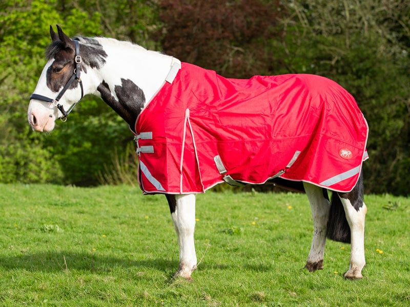 WIDE FIT 50g Detachable Neck Turnout Rug - Red